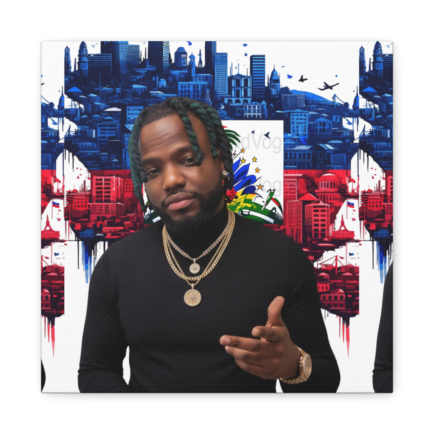 Personalized Urban Flag Background Matte