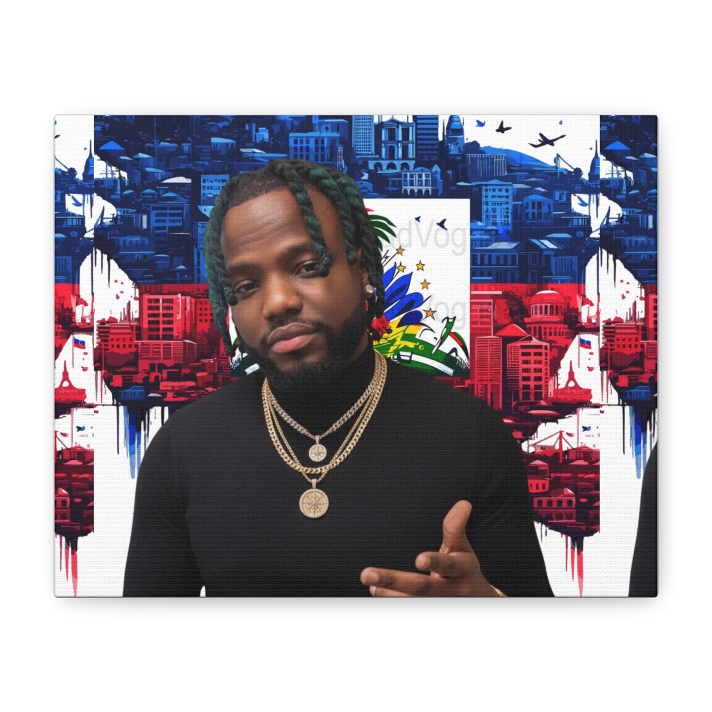 Personalized Urban Flag Background Matte