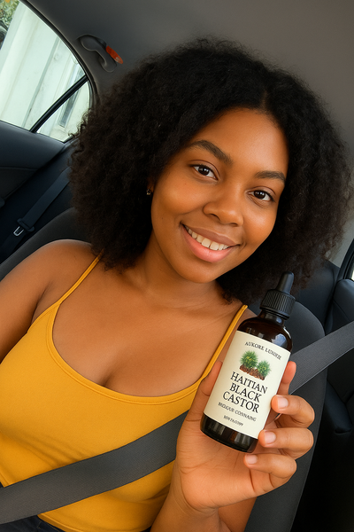 Haitan Black castor / Huile de Ricin Noire Haïtienne – Lwil Maskriti, 100 % Pure, Cheveux & Peau”.