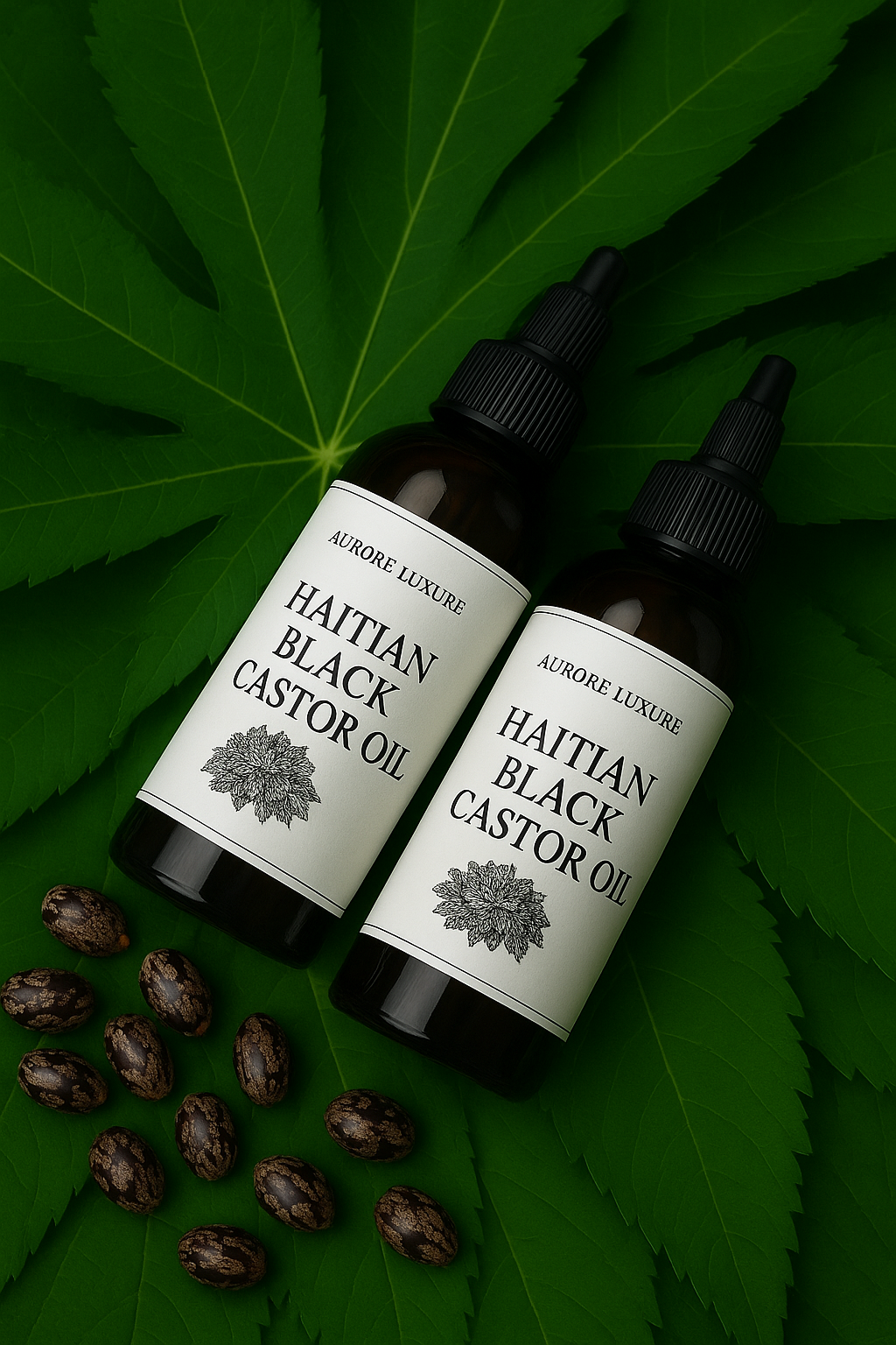 Haitan Black castor / Huile de Ricin Noire Haïtienne – Lwil Maskriti, 100 % Pure, Cheveux & Peau”.