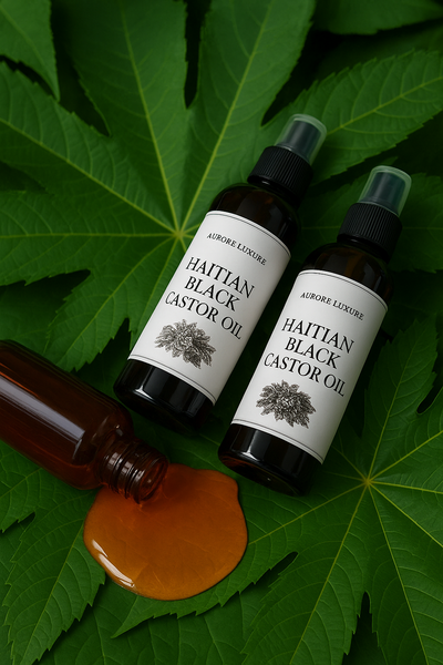 Haitan Black castor / Huile de Ricin Noire Haïtienne – Lwil Maskriti, 100 % Pure, Cheveux & Peau”.