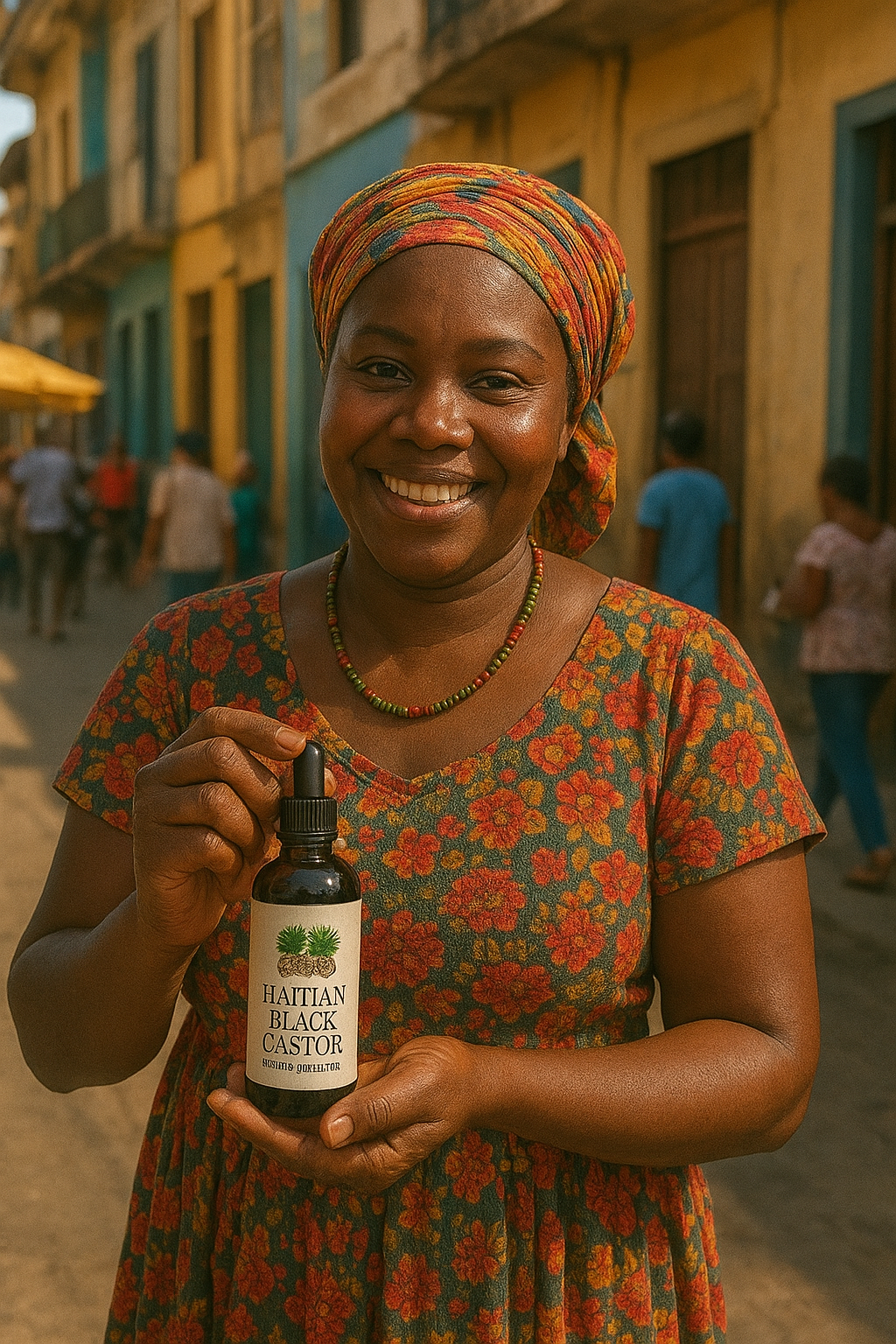 Huile de Ricin Noire Haïtienne – Lwil Maskriti, 100 % Pure, Cheveux & Peau”.