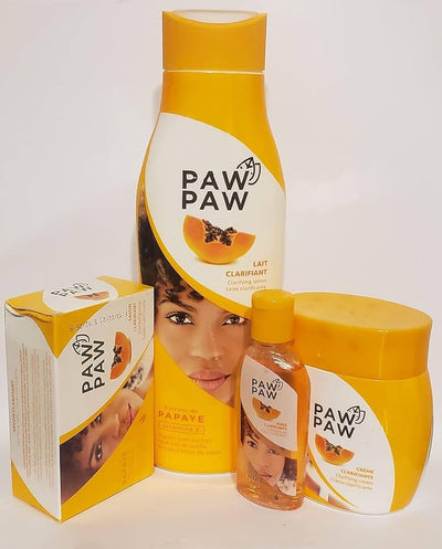 Paw Paw Papaya Clarifying Lotion 500ml, Tube Cream 1oz, Jar Cream 300ml,Oil 1oz and soap 7oz